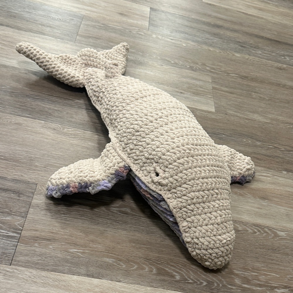 Large Handmade Crochet Whale Plush